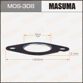 Прокладка глушителя 54.4x129.9x2.1 MASUMA 1440256361 MOS-308 B D21U изображение 0