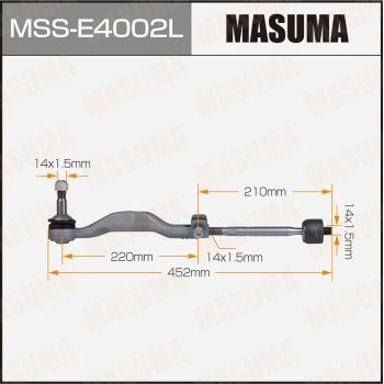 Тяга рулевая (комплект) MASUMA MSS-E4002L 1440256382 M OGRQL изображение 0