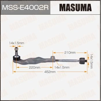 Тяга рулевая (комплект) MASUMA AOOG ZQ4 1440256383 MSS-E4002R изображение 0