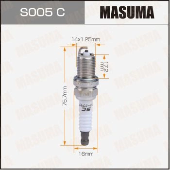 Свеча зажигания никелевая BKR5E-11(6953) MASUMA S005C 1440256494 DUN 3Z изображение 0