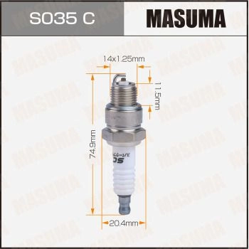 Свеча зажигания BP6HS(4511) никелевая MASUMA DOJ1 H 1440256524 S035C изображение 0