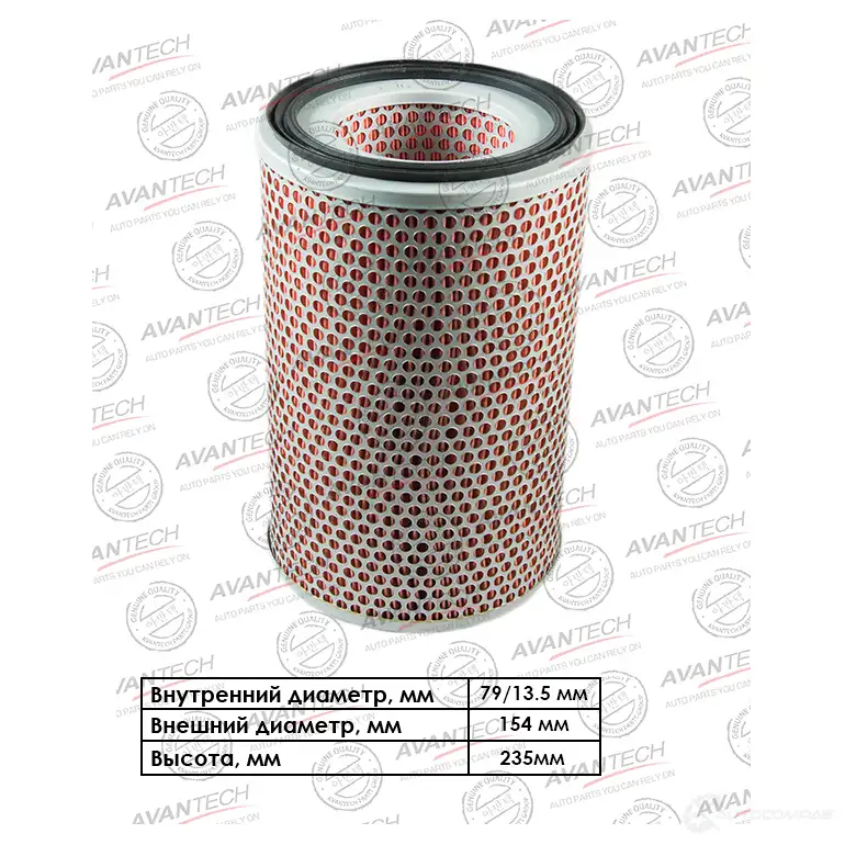Фильтр воздушный AVANTECH 1439705084 NCY AC9B AF0808