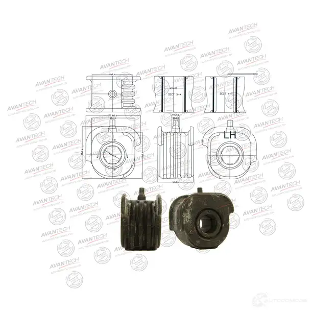 Сайлентблок переднего нижнего рычага задний (кратность 1 шт) AVANTECH ASB0503 1439705846 5 N4PX5R