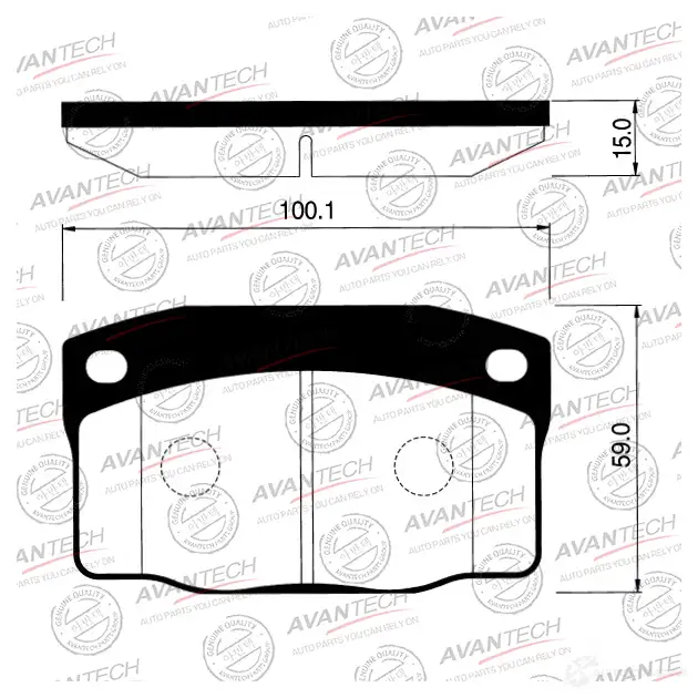 Дисковые тормозные колодки AVANTECH AV060 1420571659 P9K 3HC7