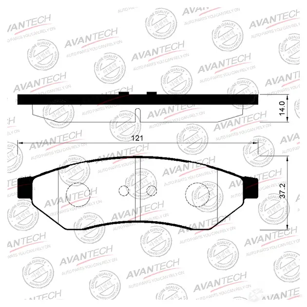 Дисковые тормозные колодки AVANTECH F4 7ZW 1420571706 AV109