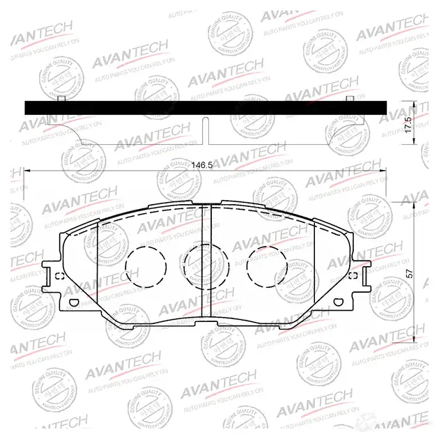 Дисковые тормозные колодки AVANTECH G83 12TA 1420571191 AV285