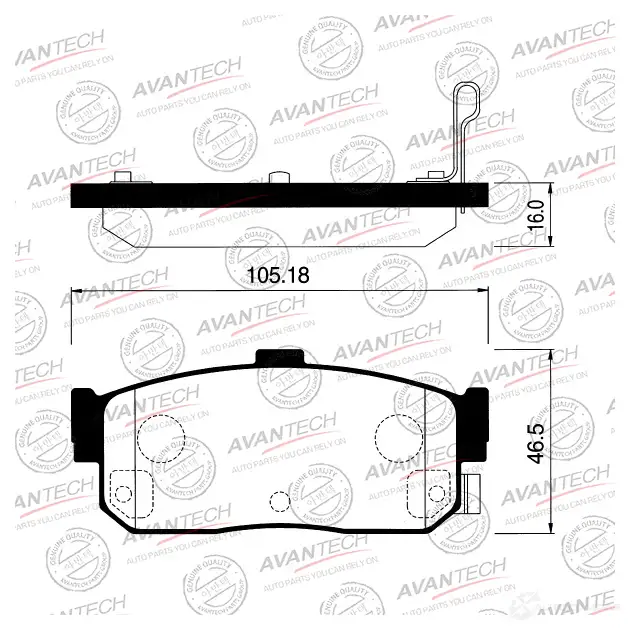 Дисковые тормозные колодки AVANTECH 1420571263 AV714 Z CI2IW