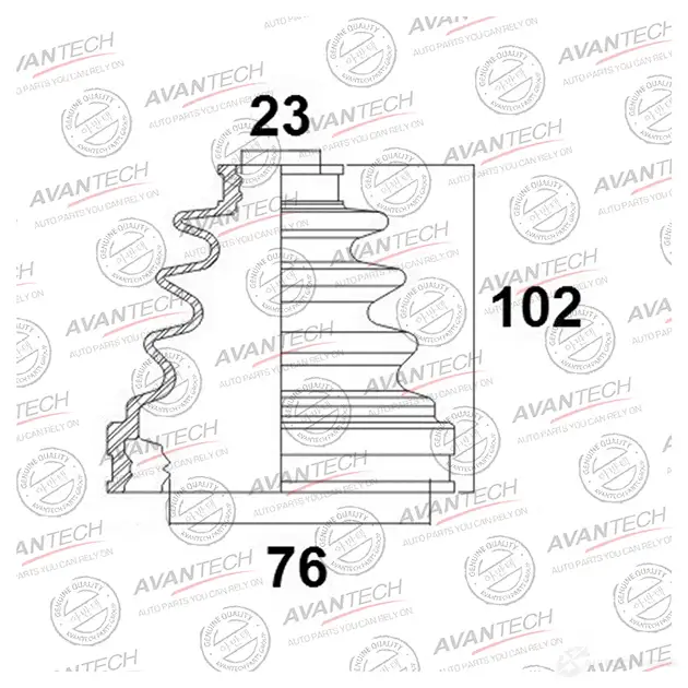 Пыльник привода AVANTECH 1Q7 DCKM 1439707481 BD0103