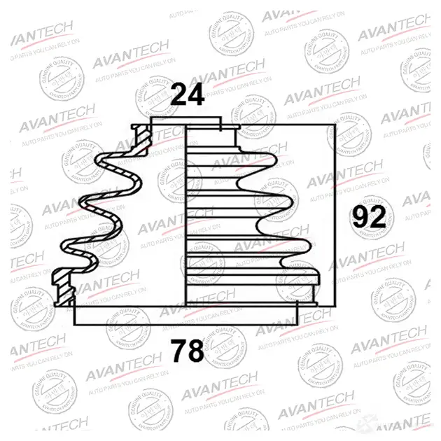 Пыльник привода AVANTECH 1439707501 YM0G 8XX BD0108 изображение 0