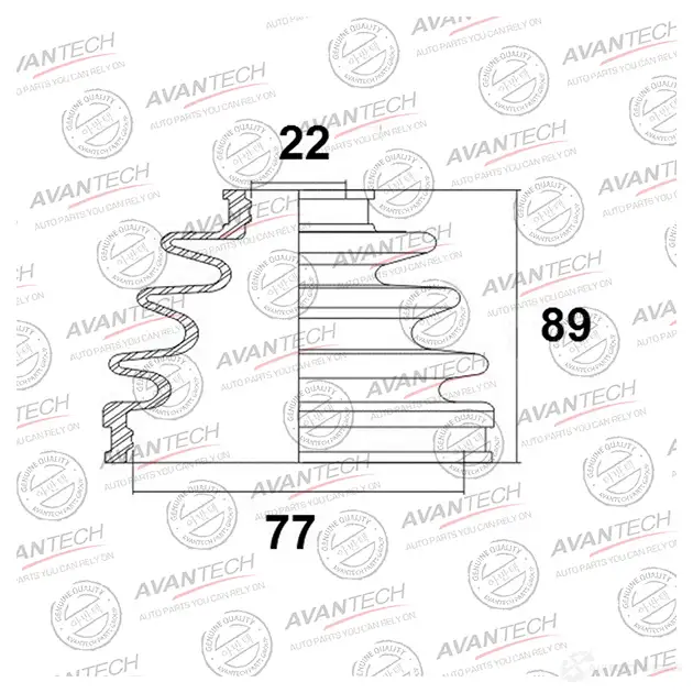 Пыльник привода AVANTECH 1439707498 H6 8HC BD0119