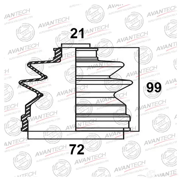 Пыльник привода AVANTECH BD0204 7AW L3W 1439707492 изображение 0