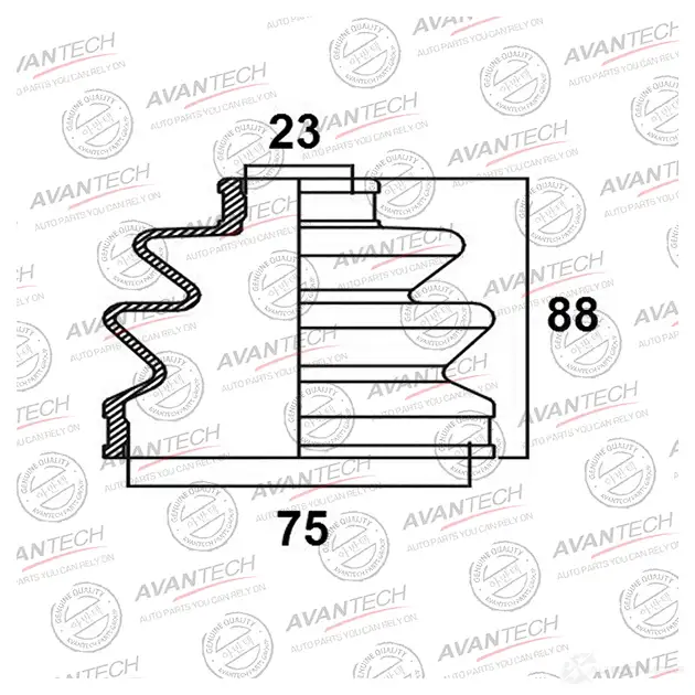 Пыльник привода AVANTECH HB4TQ YO 1439707500 BD0207 изображение 0