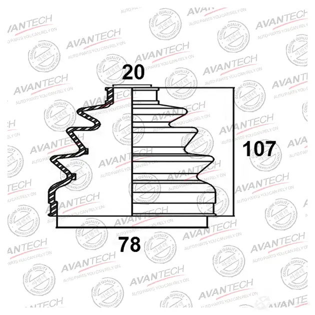 Пыльник привода AVANTECH BD0217 1439707539 O CZIW