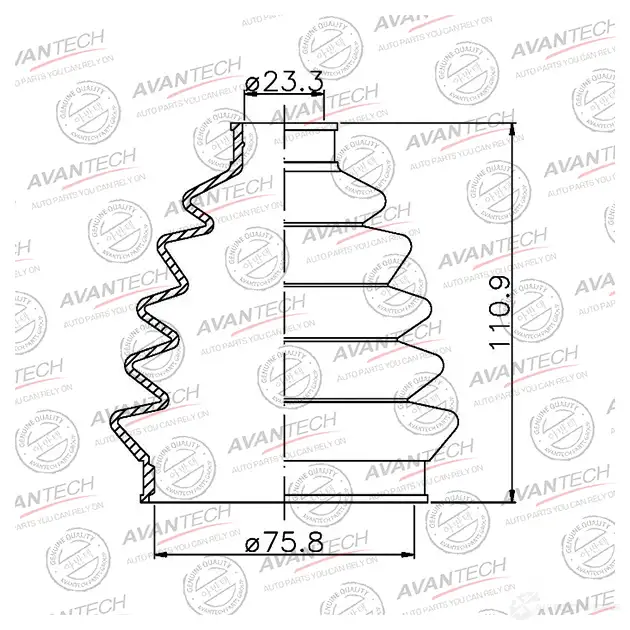 Пыльник привода AVANTECH 1439706387 BD0226 8 Y9JQ