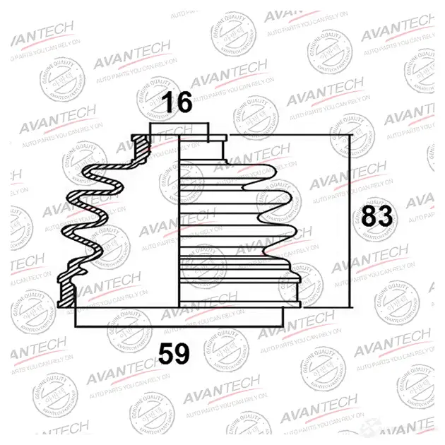 Пыльник привода AVANTECH 1439707511 6T LLJ BD0303 изображение 0