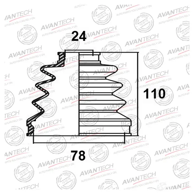 Пыльник привода AVANTECH BD0309 X16 KIPT 1439707521
