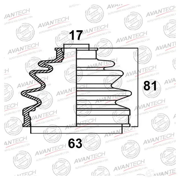 Пыльник привода AVANTECH BD0311 Y4HA2Y K 1439707553 изображение 0