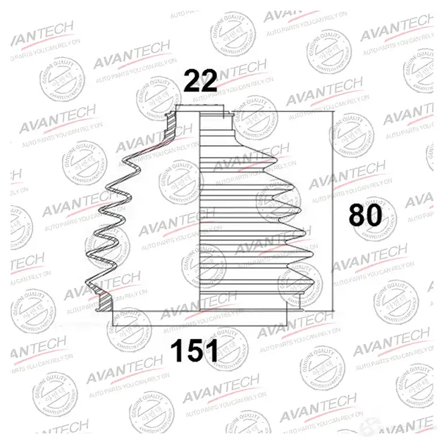 Пыльник привода AVANTECH 1439708831 1AAGZ Y BD0507