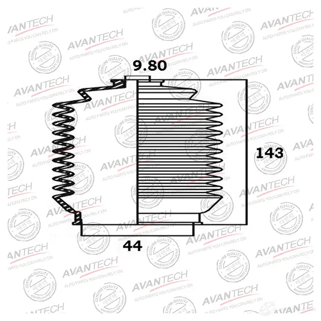 Пыльник рулевой системы AVANTECH BS0104 P 493CVJ 1439707527