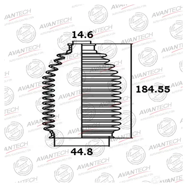 Пыльник рулевой системы AVANTECH BS0106 1439707554 J5 0AK изображение 0
