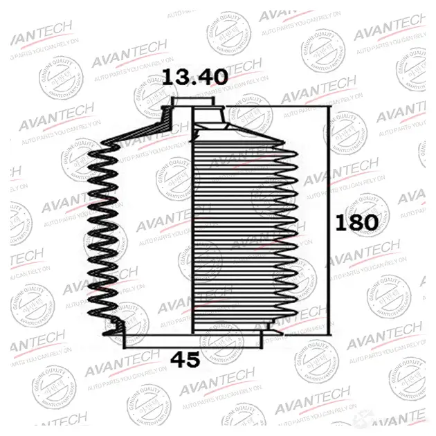 Пыльник рулевой системы AVANTECH BS0108 1439707529 9 WO43SP изображение 0