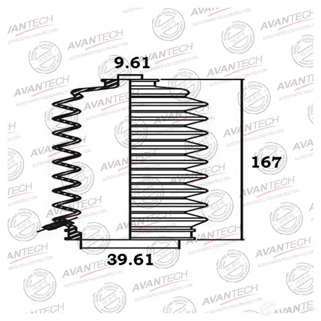 Пыльник рулевой системы AVANTECH 1439707535 BS0303 B9D5 VE5