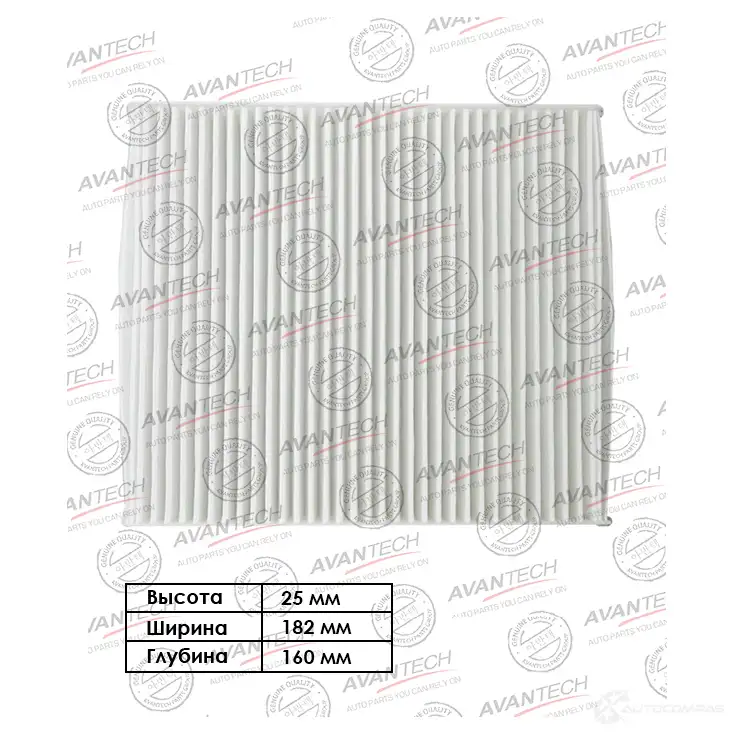 Фильтр салонный AVANTECH 1439704479 4GRG 0A CF1108