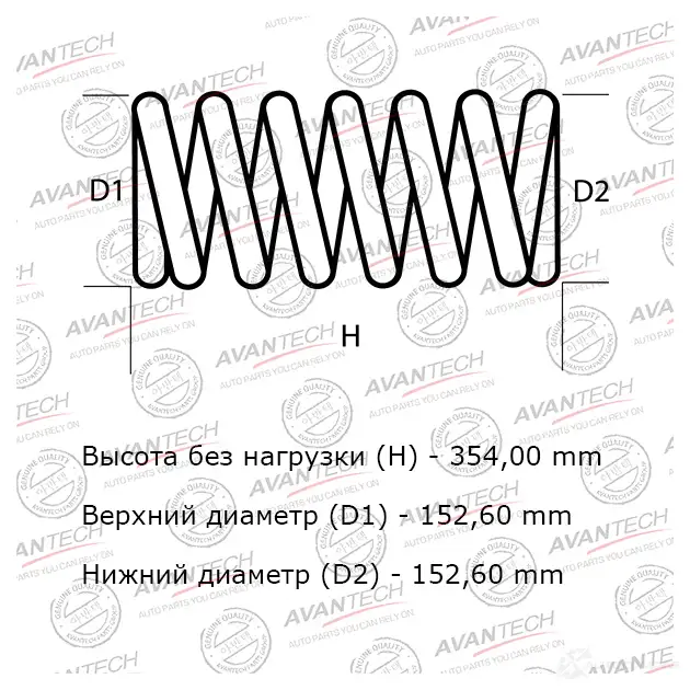 Комплект усиленных пружин подвески (2шт. В одной упаковке) AVANTECH HS0115F RJ6PQ OV 1439704690 изображение 0