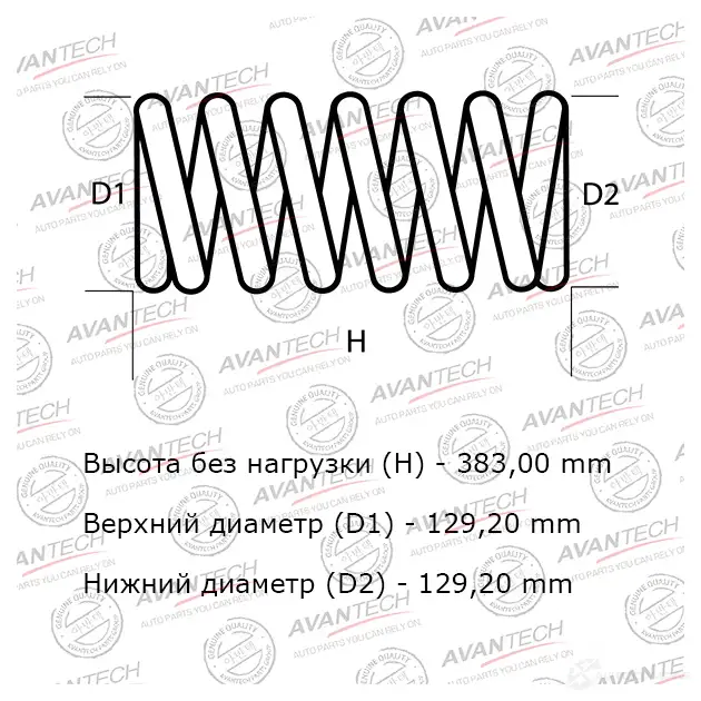 Комплект усиленных пружин подвески (2шт. В одной упаковке) AVANTECH 0 CHVLY 1439706073 HS4122R