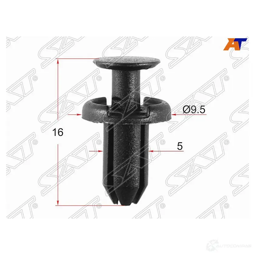 Клипса крепежная TOYOTA/LEXUS (1 шт.) SAT ST-M12613 7FR70G 3 1440526404