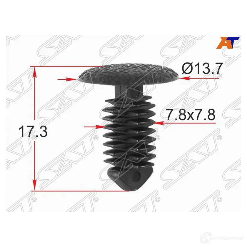 Клипса обшивки кузова GM/OPEL (1 шт.) SAT ULZ 6N ST-M12520 1440517626