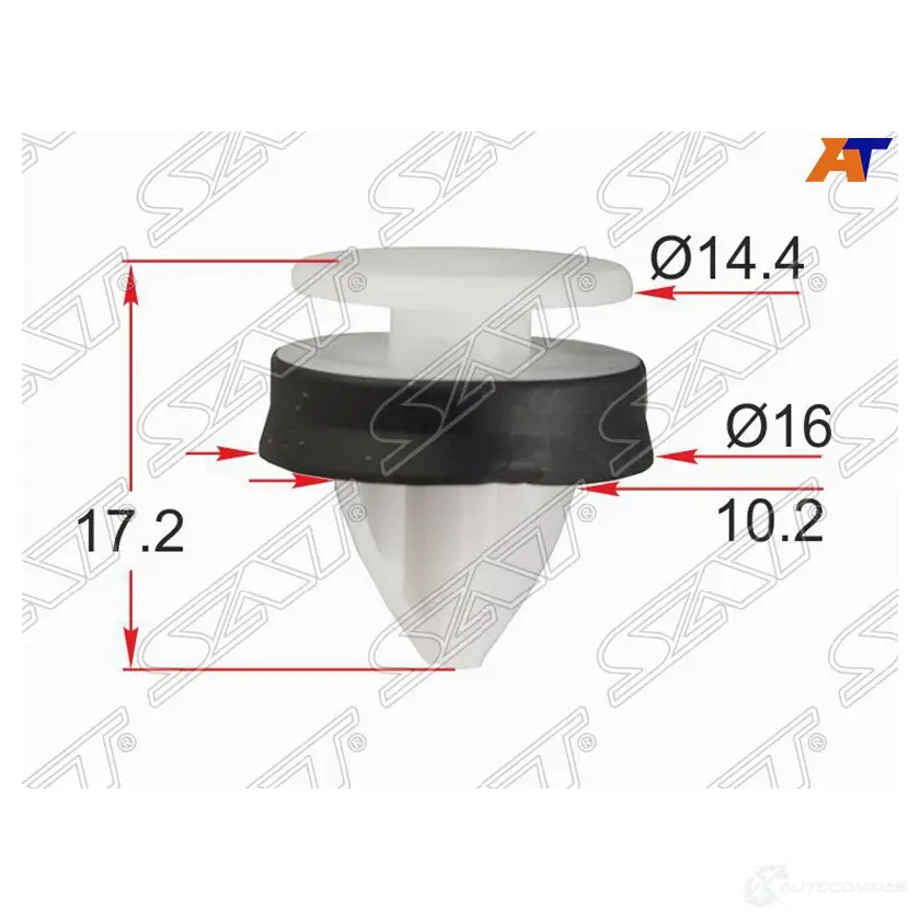 Клипса обшивки двери FORD (1 шт.) SAT ST-M12499 1440516026 4K4U XL