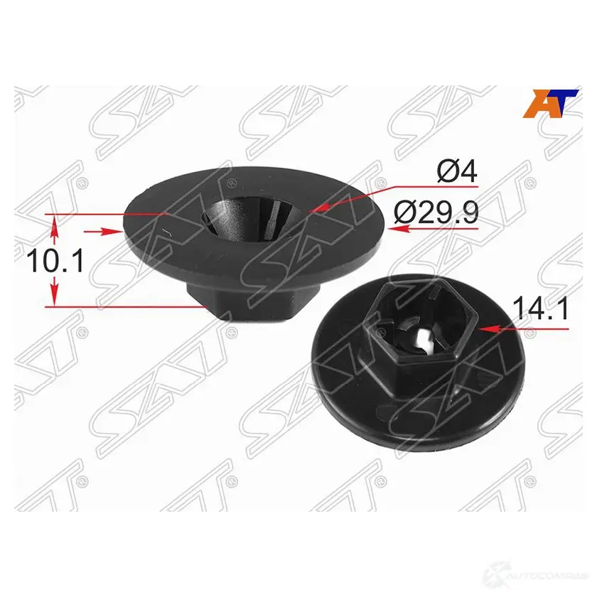 Гайка пластиковая HYUNDAI/KIA (1 шт.) SAT 1440521590 ST-M12474 TMGL0 KA