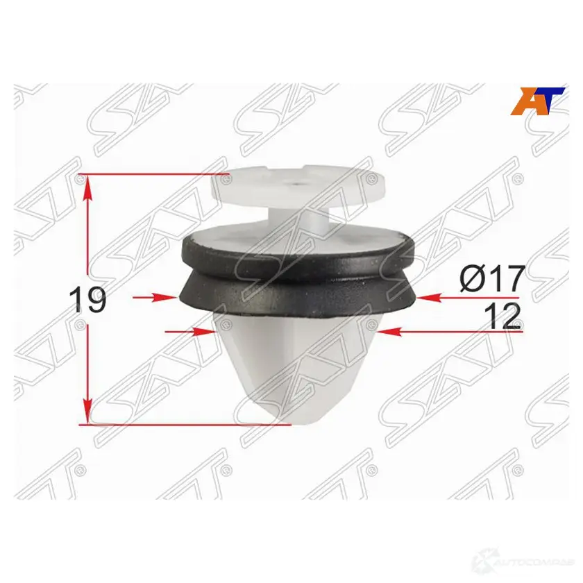 Клипса обшивки двери RENAULT/PEUGEOT/FIAT (1 шт.) SAT ST-M12421 1440511742 HPKDW C