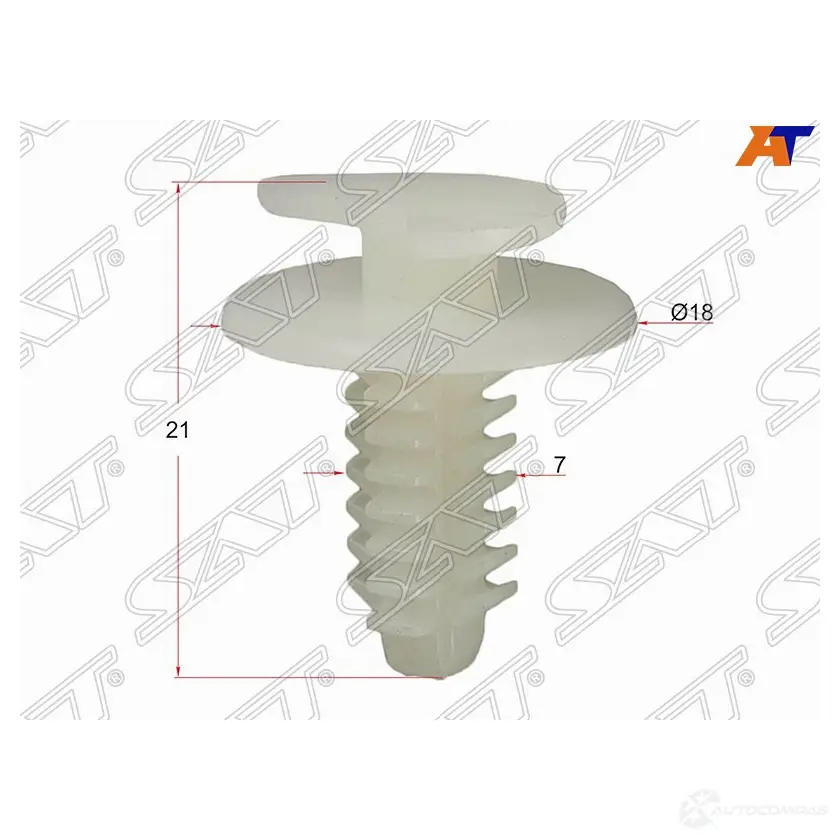 Клипса обшивки ALFA ROMEO/FIAT (1 шт.) SAT 1440515375 ST-M11344 AT0H3 L