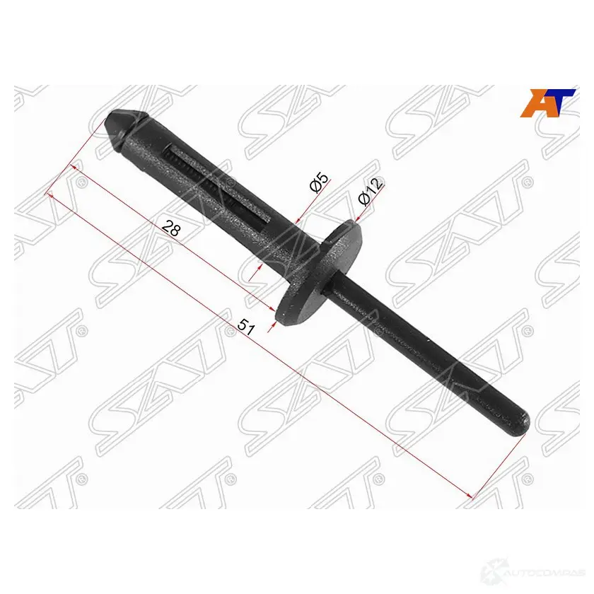 Клипса шплинт GM (1 шт.) SAT ST-M11057 1440513748 V QQ4AB9