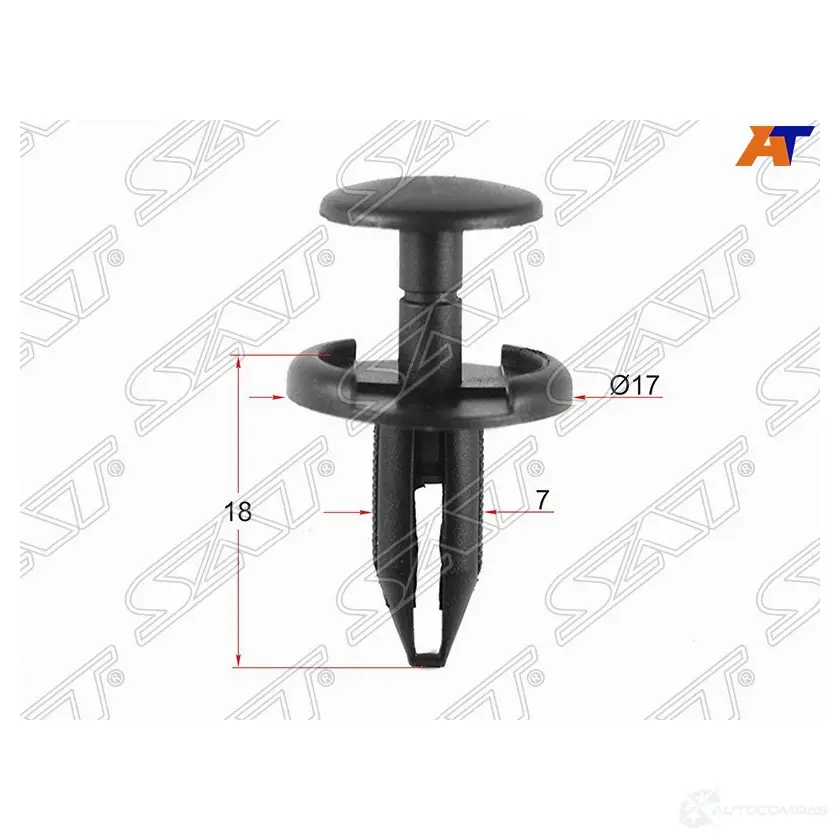 Клипса защиты бампера GM/JEEP (1 шт.) SAT VM9C L7 1440517350 ST-M10968 изображение 0