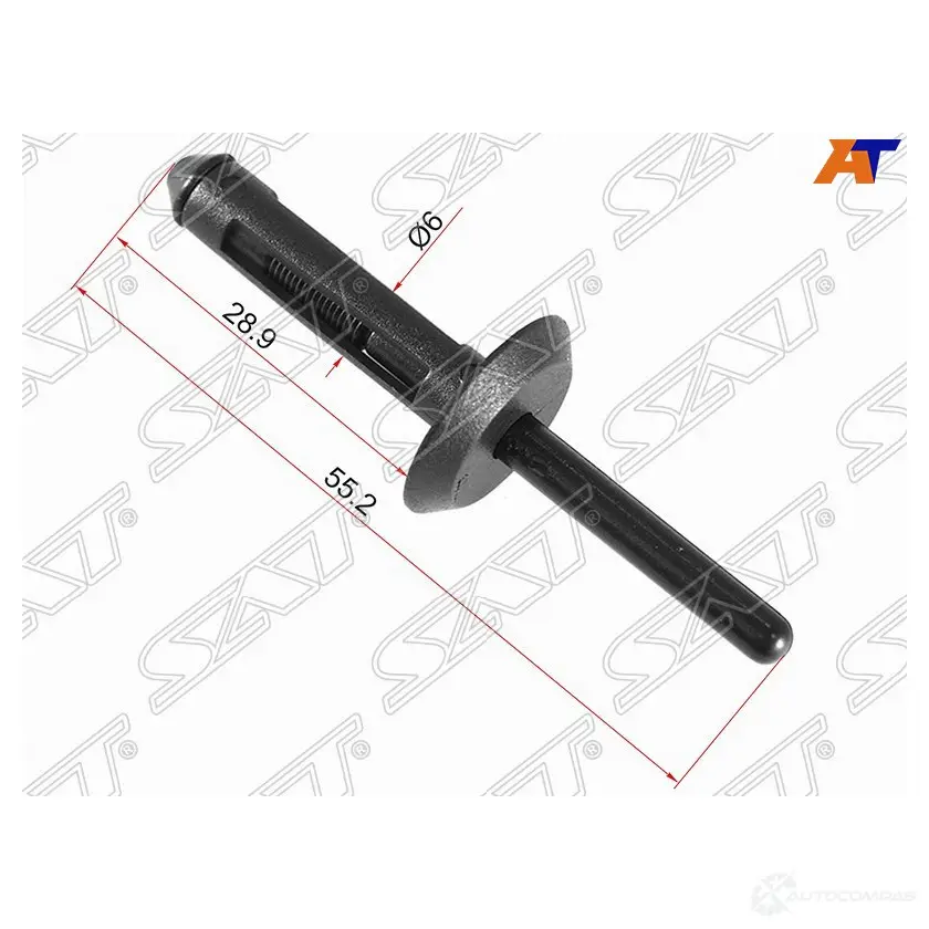 Клипса заклепка GM/FORD/CHRYSLER (1 шт.) SAT 4K0 NQ ST-M10708 1440517157
