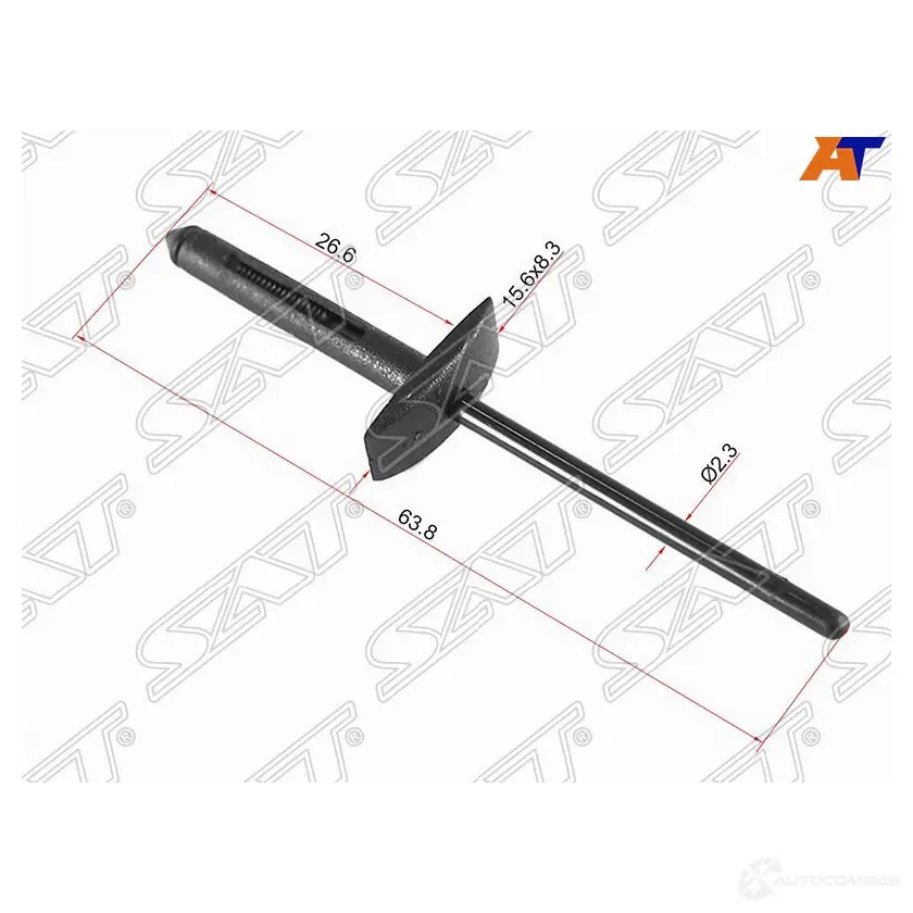 Клипса защиты бампера FORD (1 шт.) SAT ST-M10707 1440516765 VLZP Y