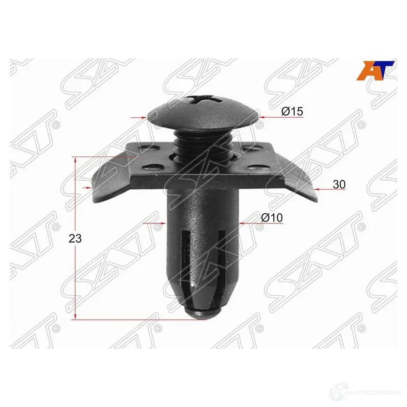 Клипса жабо MAZDA/NISSAN/KIA/HYUNDAI (1 шт.) SAT ST-M10617 1440528181 342 CK
