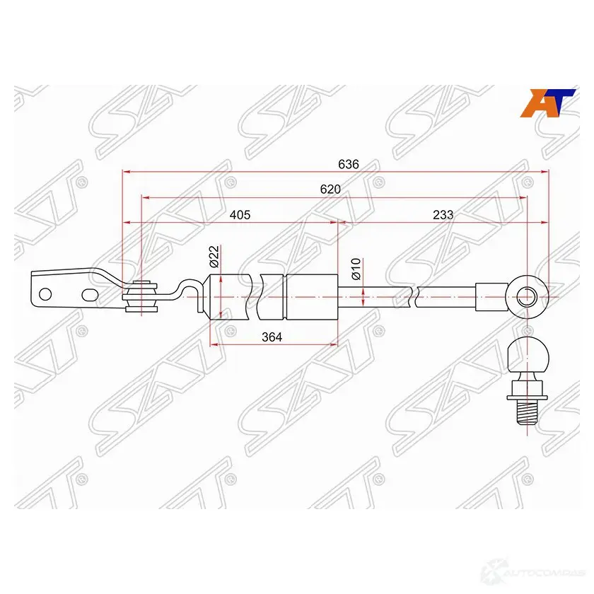 Амортизатор крышки багажника MAZDA MPV LW# 99-06 LH SAT ST-LC626-36-20F E GZC7OV 1422809635