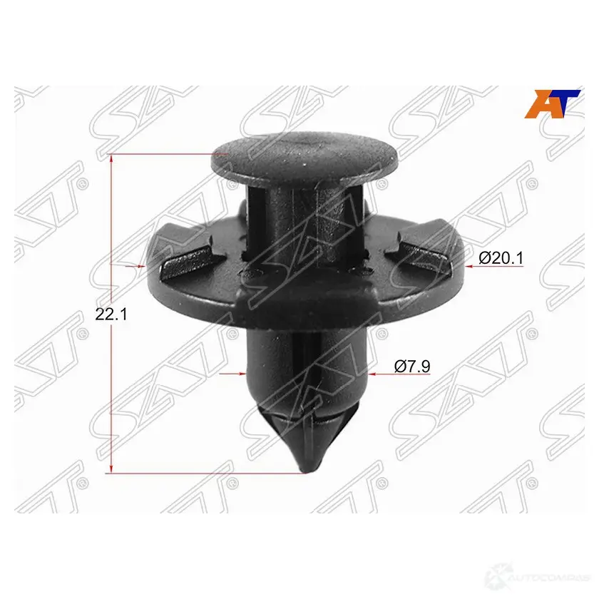 Клипса защиты бампера NISSAN/MITSUBISHI/HONDA (1 шт.) SAT LS RC2 ST-KJ-826 1440530926