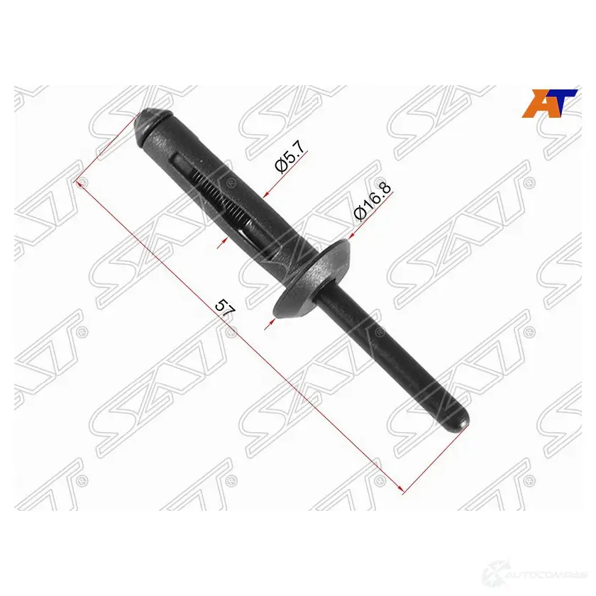 Клипса заклепка GM/FORD (1 шт.) SAT ST-KE-275 9M A3NZ 1440515807