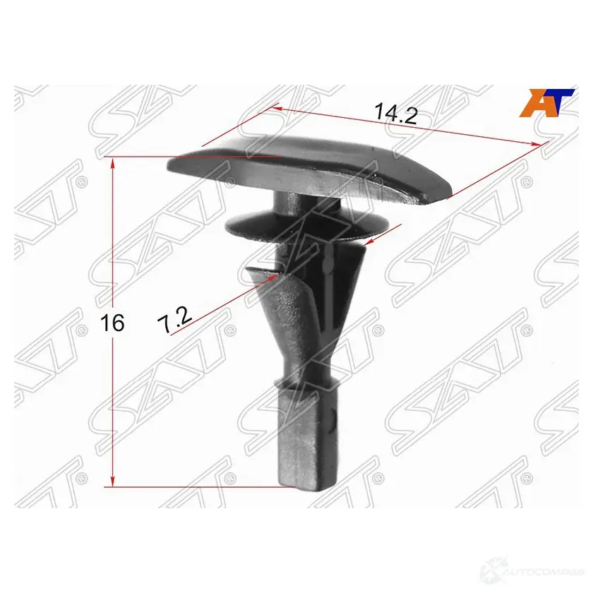 Клипса крепежная FORD (1 шт.) SAT M 2R0I ST-KE-245 1440515742