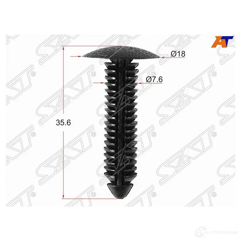 Клипса подкрылка FORD (1 шт.) SAT 1440515886 ST-KE-190 27ZNM 92