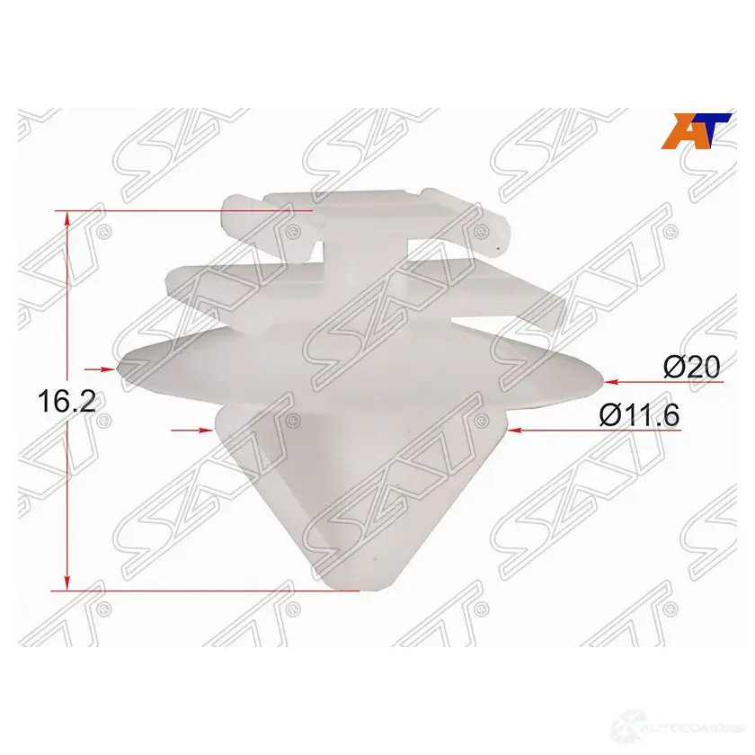 Клипса молдинга ALFA ROMEO/FIAT/CITROEN/PEUGEOT/RENAULT (1 шт.) SAT ST-KE-132 1440514270 FB 24J