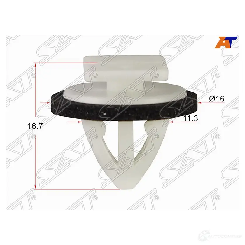 Клипса молдинга кузова HYUIDAI/KIA (1 шт.) SAT S7Q EI4 1440521322 ST-KE-053