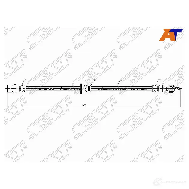 Шланг тормозной задний (Таиланд) TOYOTA CARINA ED/CELICA/CORONA EXIV/CURREN 95-98 LH=RH SAT SDQO BXG 1422822455 ST-90947-02852