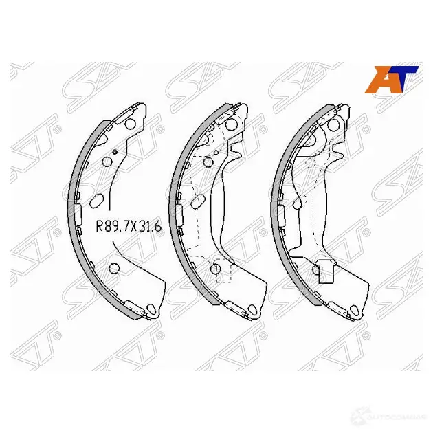 Колодки тормозные зад HYUNDAI GETZ 02-11 SAT ST-58305-1CA00 TN UXN 1422808536 изображение 0