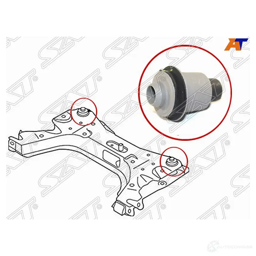 Сайлентблок FR подрамника задний NISSAN TIIDA 2009- SAT 1422817213 W3G 9N ST-54400-EM30B